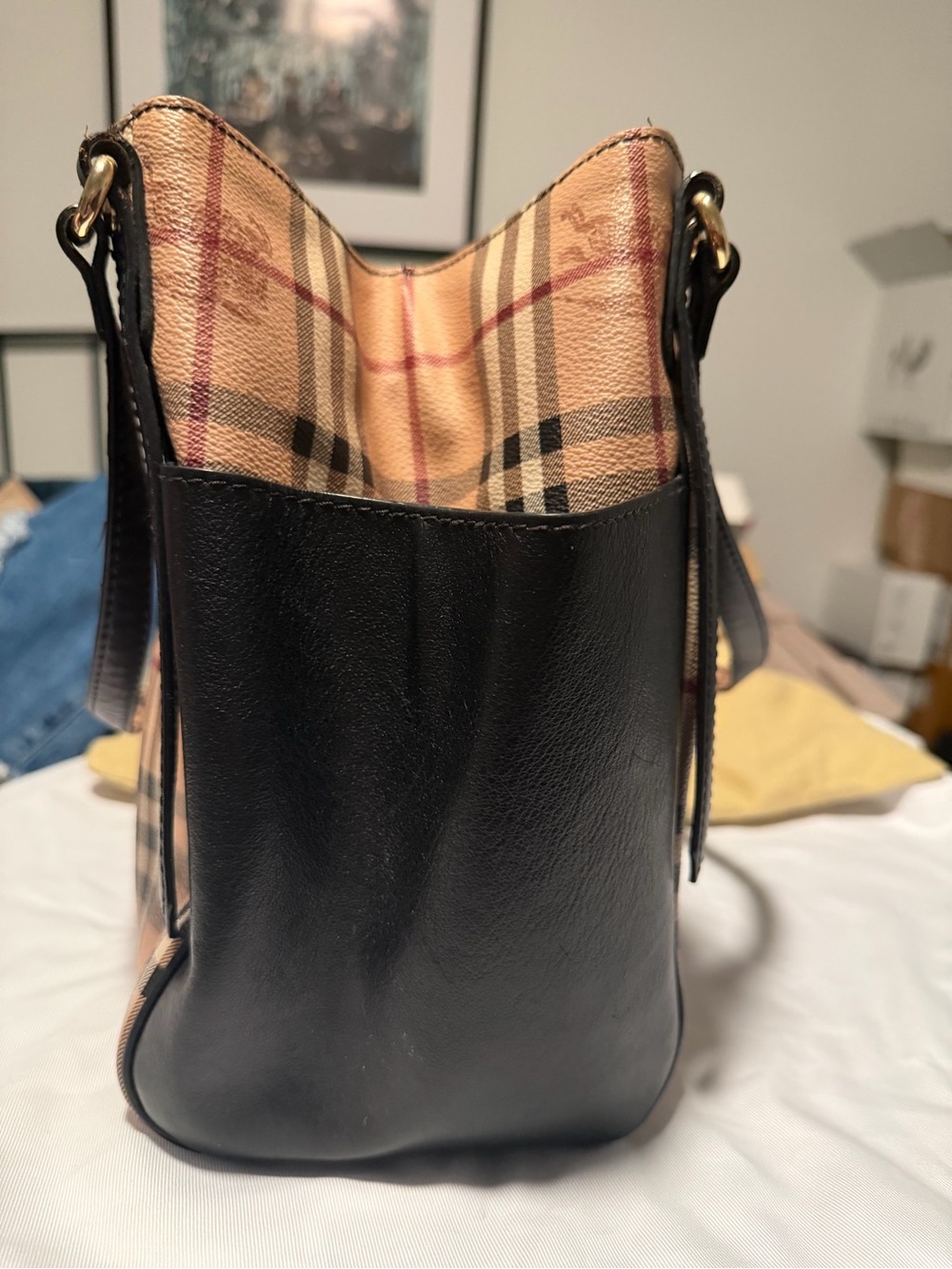Burberry Haymarket Small Canterbury Tote Bag - Picture 12 of 15